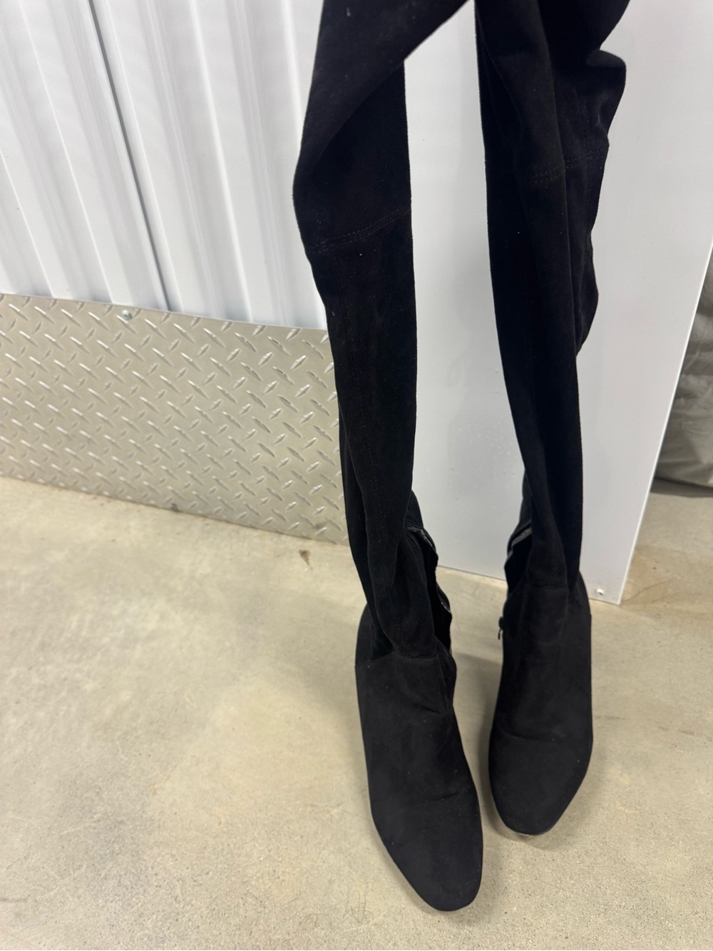 Women's Black Over-the-Knee Stretch Boots